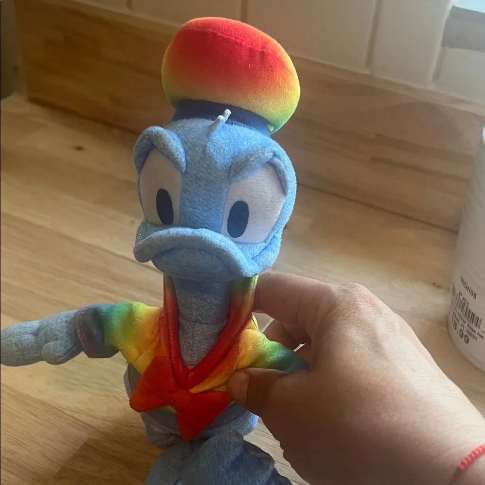 Disney Rainbow Donald Duck Stuffed Animal
